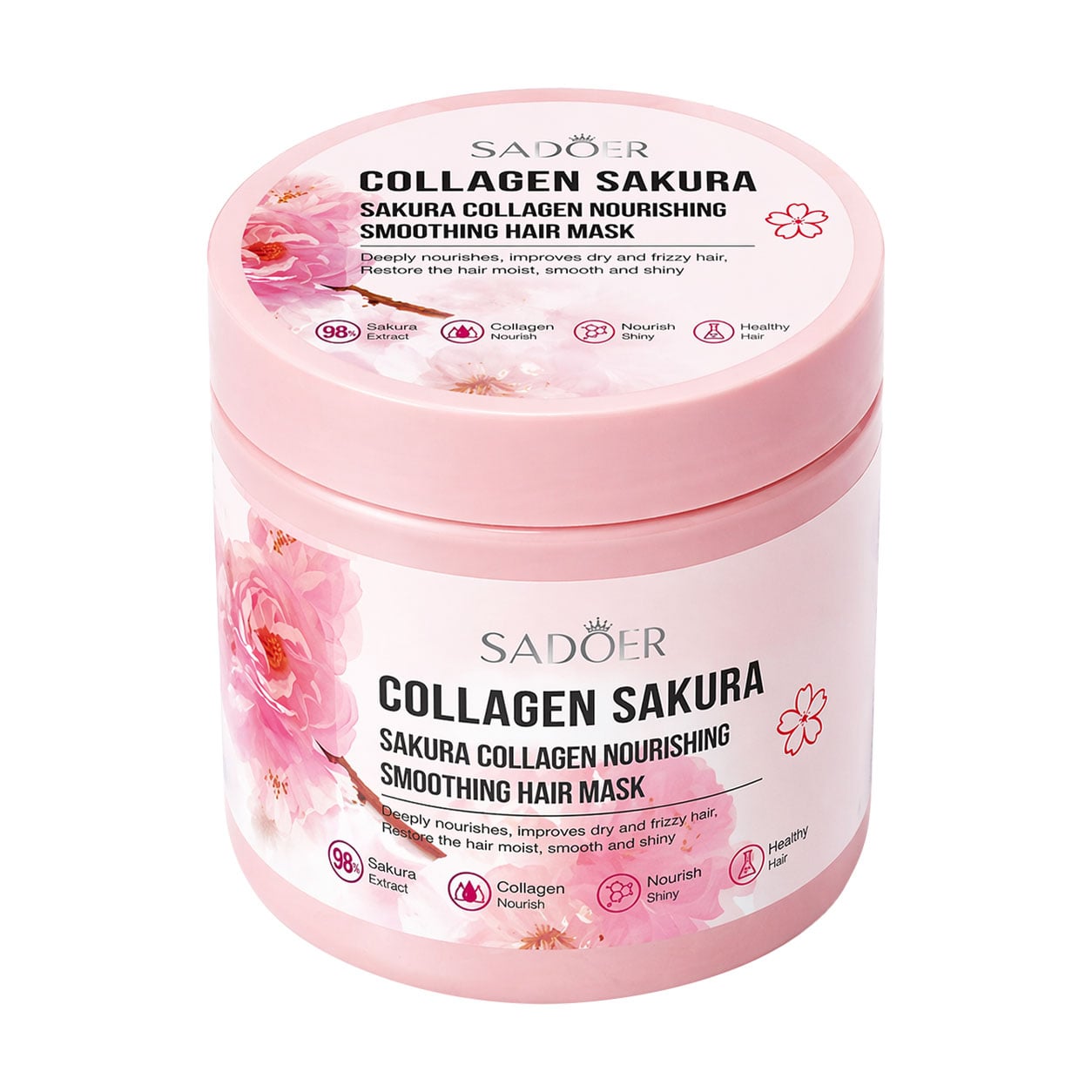 Маска для волосся Sadoer Collagen Sakura Nourishing Smoothing Hair Mask, 500 г